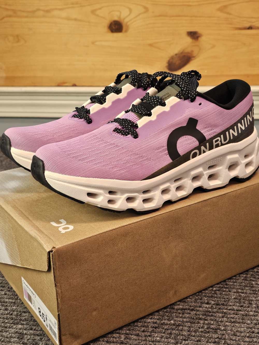 On Running Cloudmonster 3 Women's Running Shoes Purple Lavender/Black New